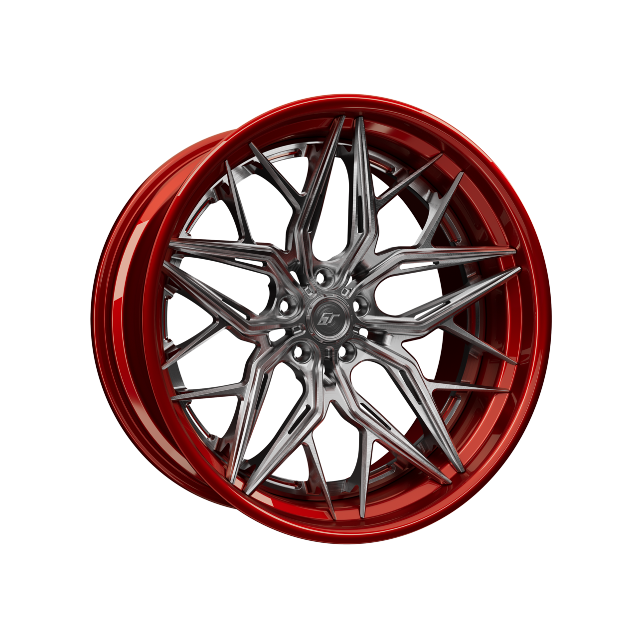 Turismo Forged Wheels - NT Brushed Grey Red Barel Black