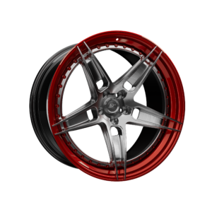Brushed Grey + Red Barel Black