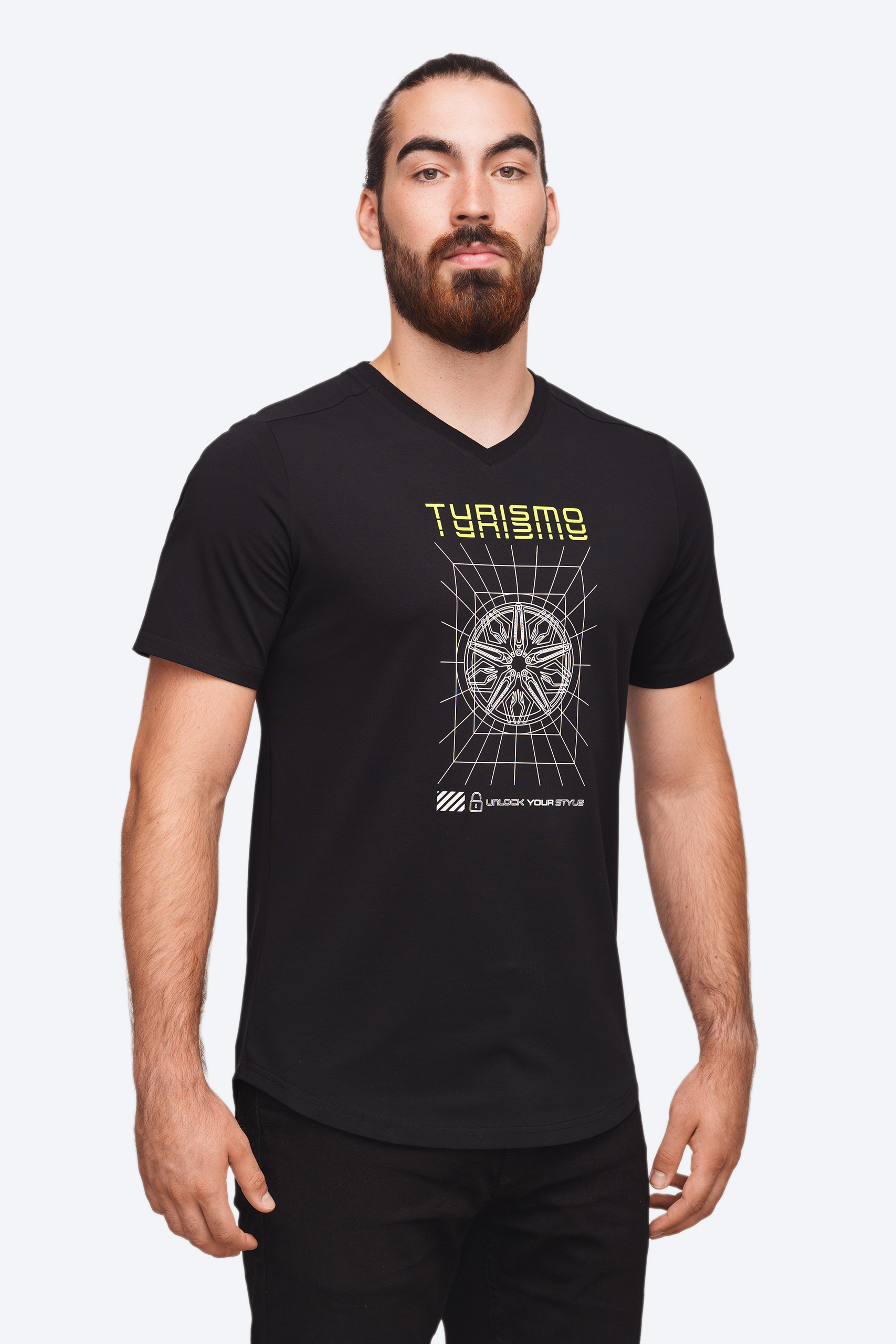T-shirt Turismo Wheel V-neck