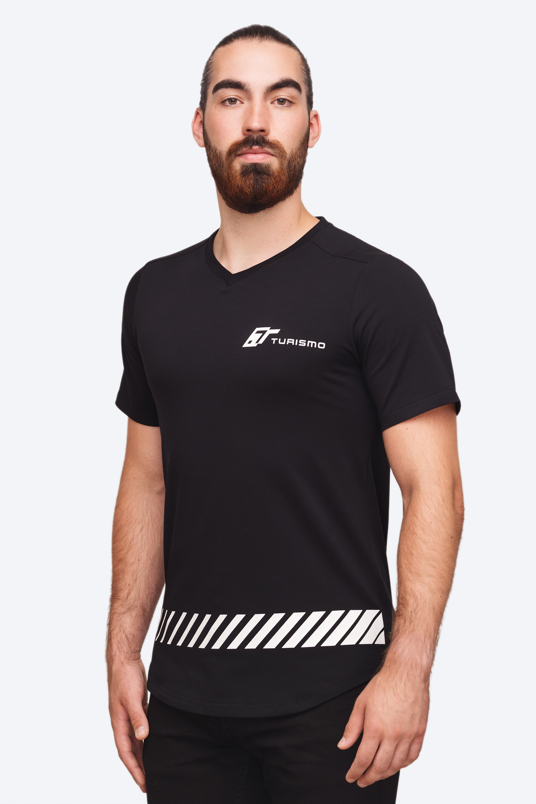 T-shirt Turismo Stripes V-neck