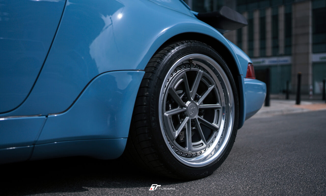 Porsche 911 (964) Turismo Forged Wheels - FP01 Satin Grey + Chrome