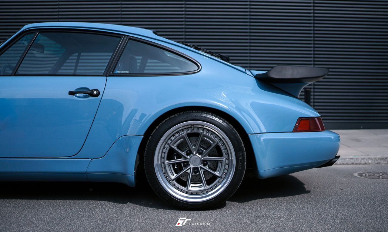 Porsche 911 (964) Turismo Forged Wheels - FP01 Satin Grey + Chrome