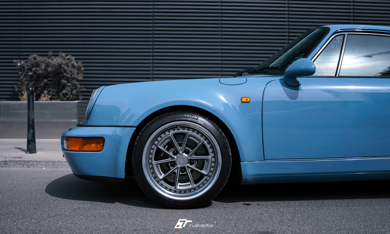 Porsche 911 (964) Turismo Forged Wheels - FP01 Satin Grey + Chrome