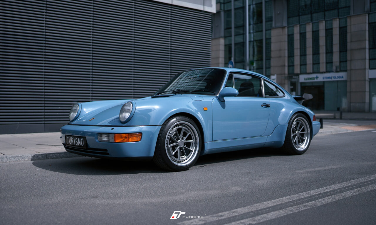 Porsche 911 (964) Turismo Forged Wheels - FP01 Satin Grey + Chrome