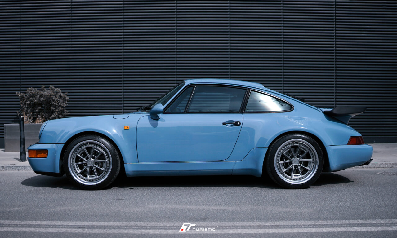 Porsche 911 (964) Turismo Forged Wheels - FP01 Satin Grey + Chrome