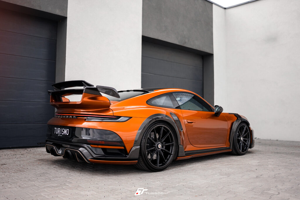 Porsche 911 Turbo S (992) Techart GT Street R Turismo Forged Wheels - C03 Gloss Black + carbon front finish