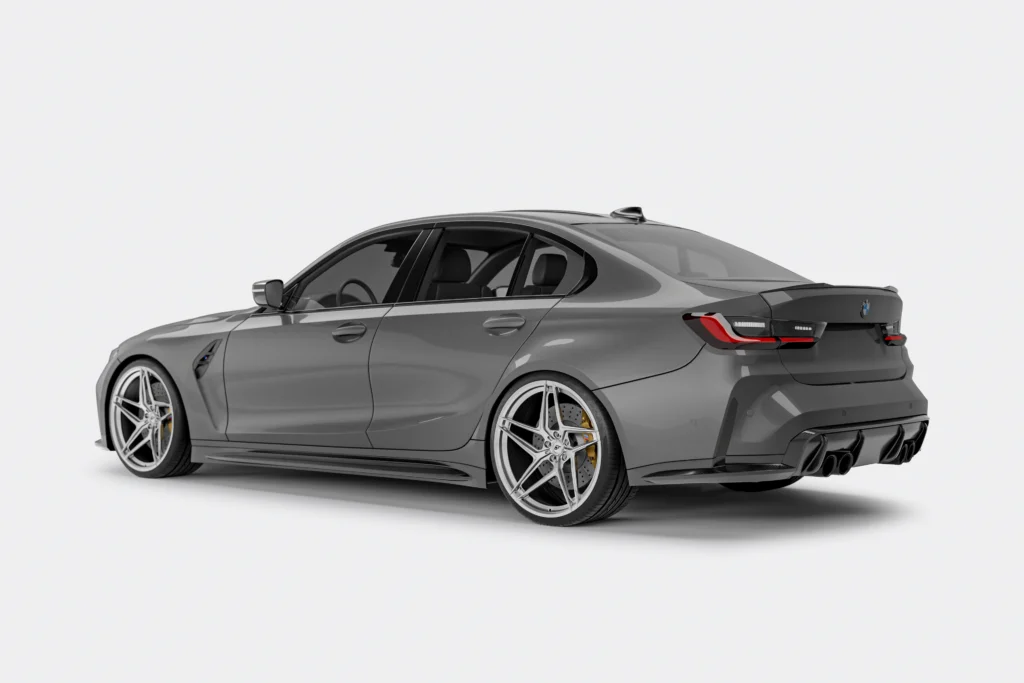 Felgi z kutego aluminium Turismo Forged RS11.EVO Brushed Silver na samochodzie BMW M3 G80.